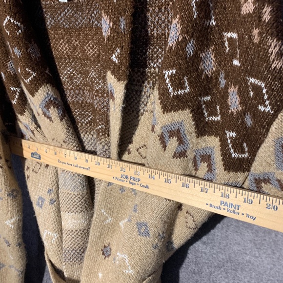 Lucky Brand Western Southwest belted Cardigan Sweater Sz L - Picture 5 of 10